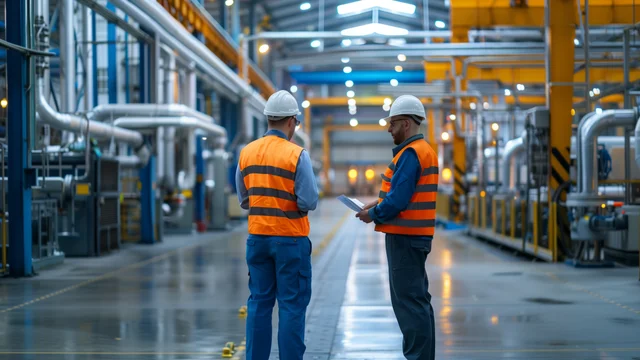 Workers in factory