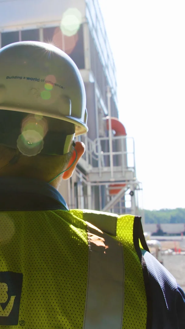 Worker at Gas Project Site