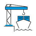 Icon of a shipping port